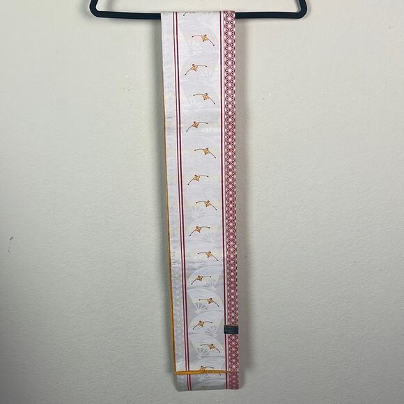 NWOT Vintage Japanese silk reversible Yukata kimono Obi belt - Picture 1 of 8